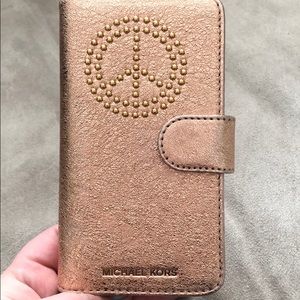 Michael Kors Peace Sign Folio iPhone case